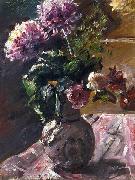 Chrysanthemums and Roses in a Lovis Corinth